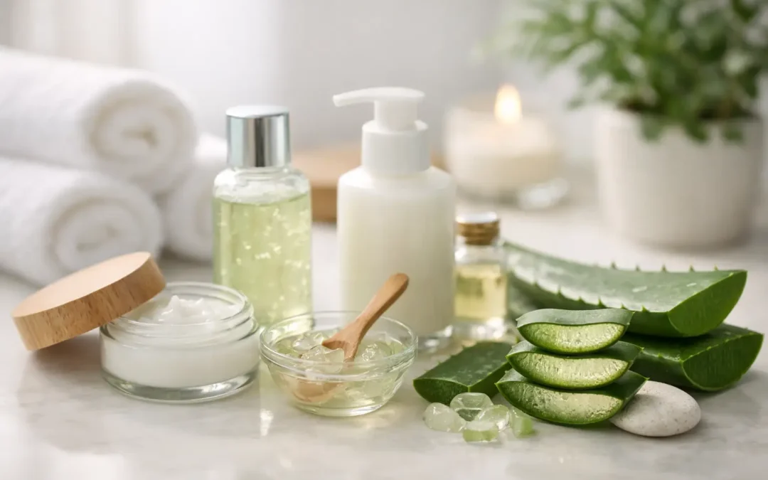 Dagelijkse verzorging met aloe vera thuis